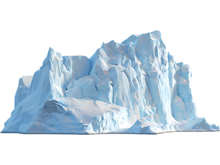 Obraz premium Chunky irregular ice rock isolated on transparent background, great for frozen landscapes, winter effects, arctic scenes