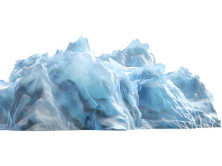 Fototapeta premium Chunky irregular ice rock isolated on transparent background, great for frozen landscapes, winter effects, arctic scenes