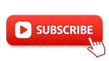 Clicking subscribe button with mouse cursor for online video content