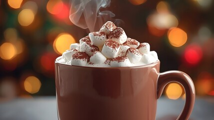 Ultra-Realistic Festive Hot Chocolate Scene
