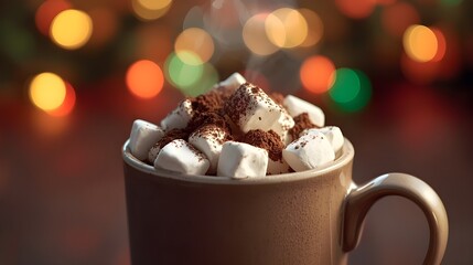 Ultra-Realistic Festive Hot Chocolate Scene