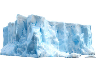 Obraz premium Chunky irregular ice rock isolated on transparent background, great for frozen landscapes, winter effects, arctic scenes