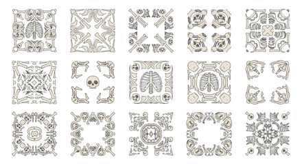 Ornate Square Designs - Intricate Patterns and Decorative Elements.