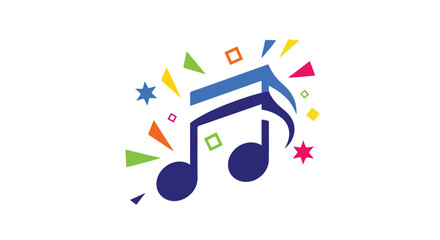 Music Note Party A Celebration of Melodies and Rhythms with Colorful Confetti