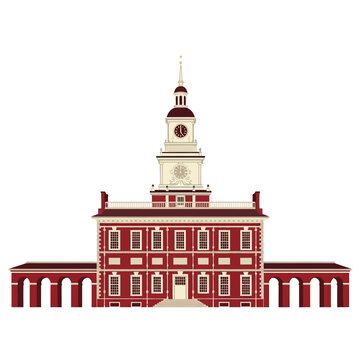 Independence Hall in Philadelphia, a historic landmark of American independence.