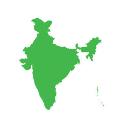 Obraz premium Map of Indiia, sign silhouette. World Map Globe. Vector Illustration isolated on white background. Asian continent.