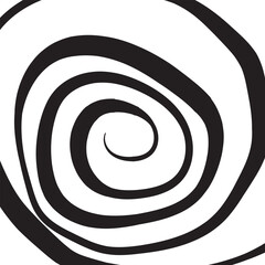 Swirl hypnotic black and white wave pattern. Monochrome abstract background. Vector flat geometric illustration.Template design for banner, website, template, leaflet, brochure, poster.