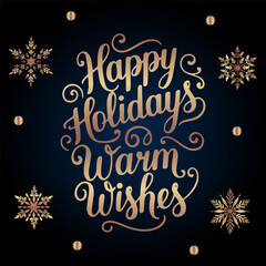 Happy Holidays Warm Wishes Design