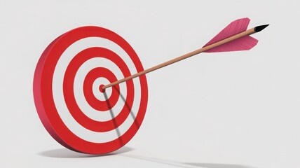 An arrow hitting the center of a target, showcasing the achievement of a goal