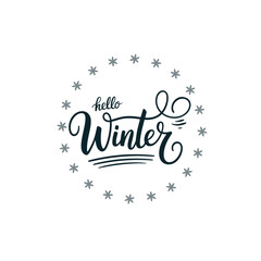 Hello Winter Holiday Graphic with Botanical Elements
Seasonal Hello Winter Typography with Golden Star Accents
Delicate Winter Wreath Illustration Featuring Hello Winter
