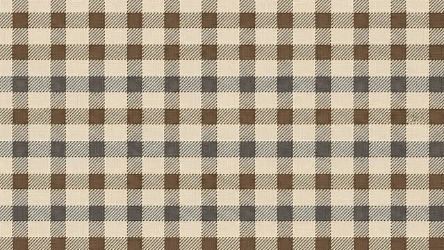 Beige brown and grey buffalo plaid fabric texture seamless pattern check gingham