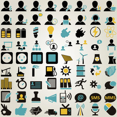 Flat Icons Set for Business and Office