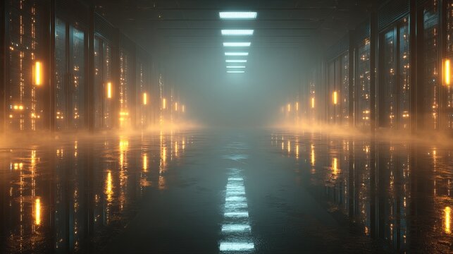 Step into the future with this cutting-edge data center, a modern marvel of technology and innovation perfect for your next tech project - Powered by Adobe