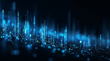 Stunning blue data streams illuminate the digital landscape, perfect for technology, innovation, and modern solutions visual backgrounds