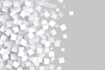 Obraz premium Abstract background of many small white squares cascading and falling