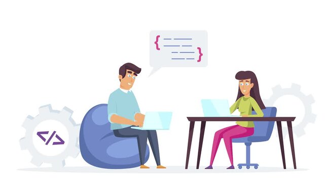 Programming Scene Situation &ndash; Software Development and Coding Concept