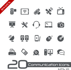 Vector Icons Set for Web or Presentation Projects Communication
