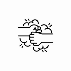 fighting fist icon sign vector