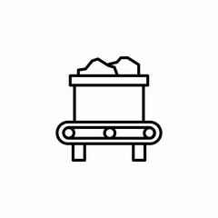 mine conveyor icon sign vector