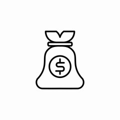 money bag icon sign vector