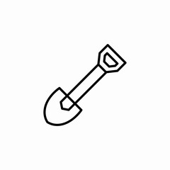 shovel dig icon sign vector