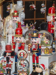 Christmas toys in the form of wooden nutcrackers