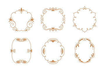 Vector set of logo design templates and graphic elements, organic cosmetics, floral illustration in simple linear hand drawn style, plants and flowers, natural products emblems