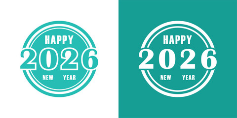 2026 New Year logo design template, Merry Christmas, stylish typography, collection of 2026 Happy New Year, 2026 number design, vector illustration for greeting card, poster, calendar, invitation, ban