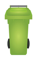 Green waste bin. vector illustration	
