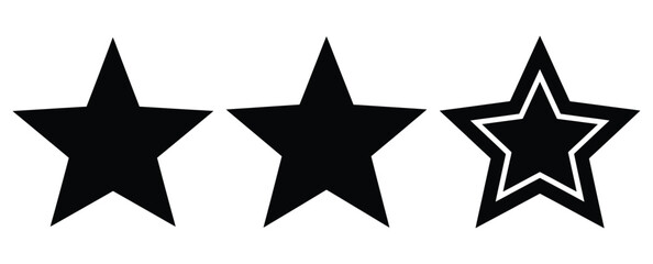 Obraz premium christmas star silhouette icon set. christmas silhouette icons collection with solid styles.