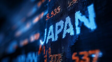 Track Japan's vibrant financial market with this bold display of stock data and business insights for your next project