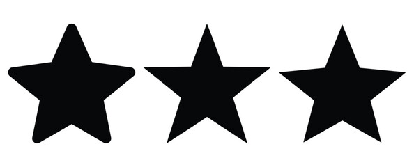 santa star silhouette icon set. christmas silhouette icons collection with solid styles.