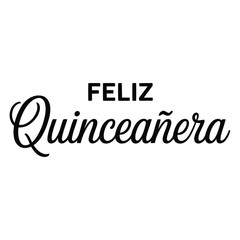 feliz Quincea&ntilde;era Mis Quince,  Design featuring Elegant Girl Silhouette with Crown, Butterfly, Gold Stars, Feminine Birthday Celebration Artwork for Sweet 15 Party Decorations and Latin Festive TPrint