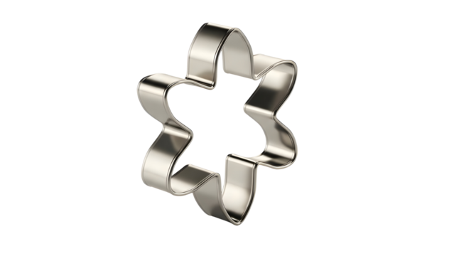 Star-shaped cookie cutter on white background