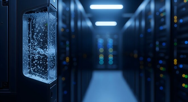 Advanced Liquid Cooling System in Data Center Server Rack, Optimizing Performance and Efficiency for High-Performance Computing and AI Infrastructure