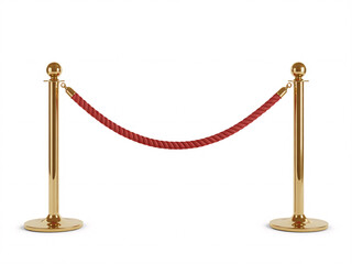 Exclusive VIP access with a red rope barrier and gold stanchions for product launches and events, creating an aura of prestige and luxury for special occasions