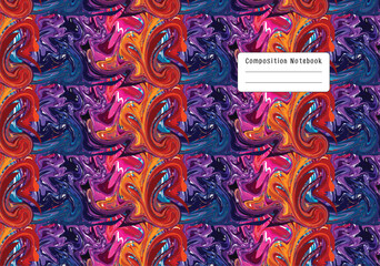 A4 Size Vector Composition Notebook Cover Design or Journal cover Design template