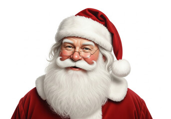 Naklejka premium portrait of Santa Claus on a white background
