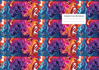 A4 Size Vector Composition Notebook Cover Design or Journal cover Design template