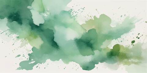 Abstract watercolor hand-painted background texture with blue sky, clouds, and vintage paper design