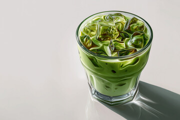 Glass of matcha