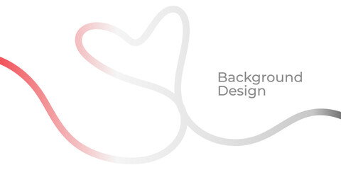 Obraz premium Continuous Line Valentine Heart Design with Colorful Gradient Elements