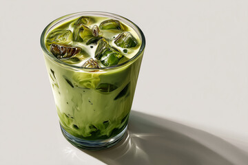 Glass of matcha