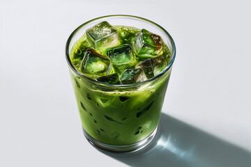 Glass of matcha