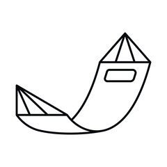 A hammock icon for relaxation and rest. Its simple, understated design makes it ideal for wellness and leisure activities.