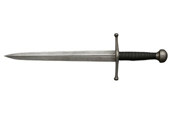 Top View Sword on White Background