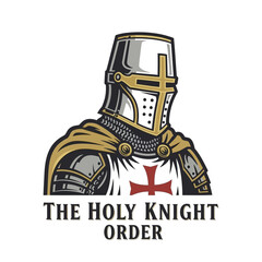 The Holy Knight Order Medieval Crusader Helmet and Armor.