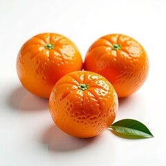 tangerine on white background
