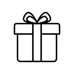 Gift box with a decorative bow, perfect for celebrations and special occasions, isolated on