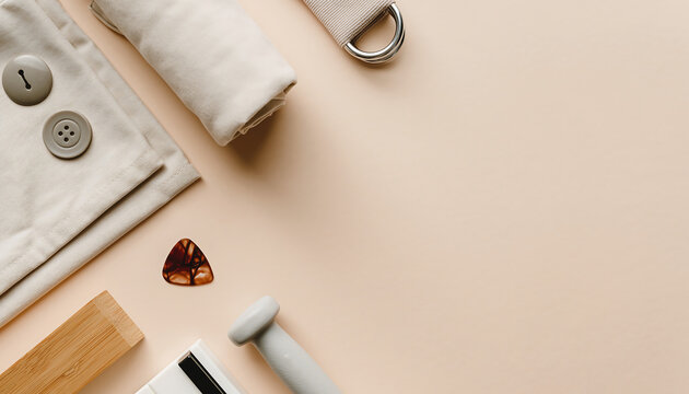 Calming neutral fashion layout showcases minimalist aesthetic, perfect for blog headers, lifestyle brands, and creative project mockups with a serene vibe